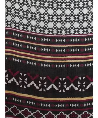 Multicolour Geometric Design Viscose Shawl (70X200 cm) 5