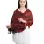 Maroon/Black Floral Viscose shawl (70X200 cm)