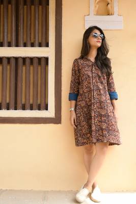 Kalamkari shirt dress 1