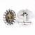 Smoky Quartz Gemstone Silver Jewelry Cufflinks Stnd