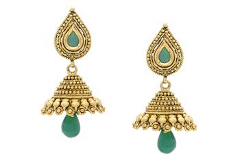 Antique Kundan Stone Jhumka 1