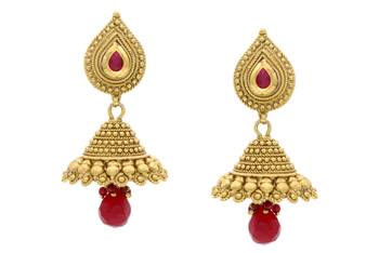 Antique Kundan Stone Jhumka 1