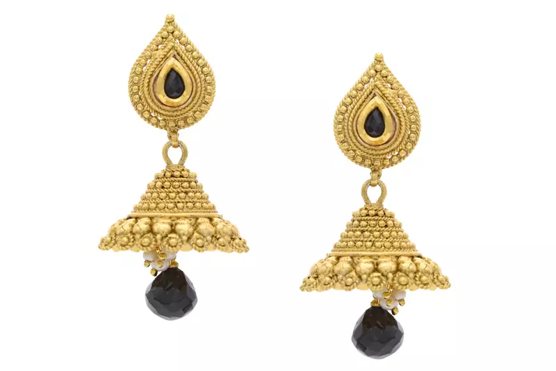 ANTIQUE KUNDAN STONE JHUMKA