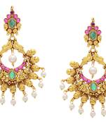 Beautiful Pearls Chand Bali Hangings