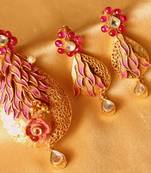 Designer Real Kundan Semiprecious Ruby Stone With 10Mg Pendant Set