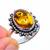 Baltic Amber Gemstone Silver Jewelry Ring Size 8.5