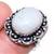 Rainbow Moonstone Gemstone Silver Jewelry Ring Size 7