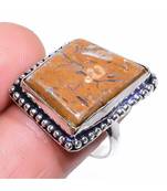 Boulder Opal Gemstone Silver Jewelry Ring Size 8