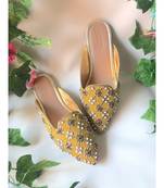 Slip on Pointed loafers with soft Gold cushioning sole