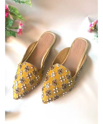 Slip on Pointed loafers with soft Gold cushioning sole 2
