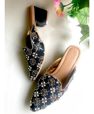 Black Nakshi Box heels 1