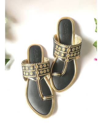 Mystic Black Gold Filigree Kolapuri 1
