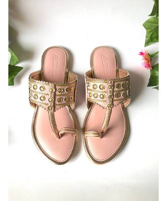 Dusty Pink Gold Filigree Kolapuri 1