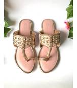 Dusty Pink Gold Filigree Kolapuri