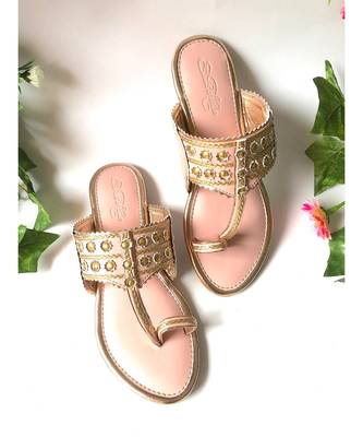 Dusty Pink Gold Filigree Kolapuri 2