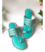 Turquoise Silver filigree Kolapuri