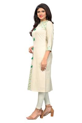 White printed cotton kurti 4