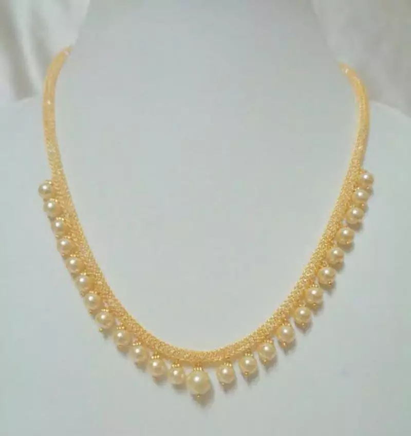 Gold Color Pearls Necklace