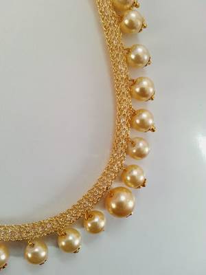 Gold Color Pearls Necklace 3