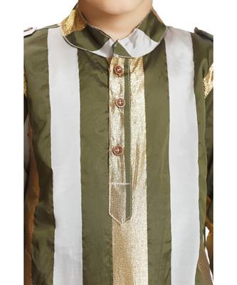 Emerald Stripe Dhoti Kurta Set 4