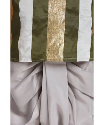 Emerald Stripe Dhoti Kurta Set 5
