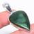 Nephrite Jade Gemstone  Silver Jewelry Pendant 1.9"