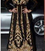 Gauhar Khan Bollywood Replica Designer Black Anarkali Salwaar Suit