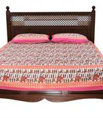 Multicolor Sanganeri Cotton Printed Double Bed Size Bedsheet