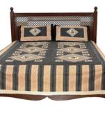 Black Sanganeri Cotton Printed Double Bed Size Bedsheet