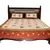 Beige Sanganeri Cotton Printed Double Bed Size Bedsheet