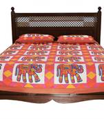 Multicolor Sanganeri Cotton Printed Double Bed Size Bedsheet