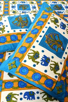 Multicolor Sanganeri Cotton Printed Double Bed Size Bedsheet