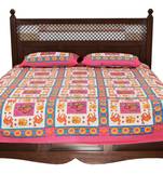 Multicolor Sanganeri Cotton Printed Double Bed Size Bedsheet