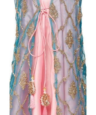 Pink Blue Jacket Gown 5