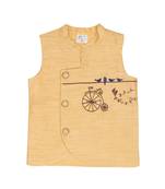 Beige Embroidered Ethnic Jacket