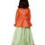 Peach Jacquard peplum Jacket and Lehnga Set
