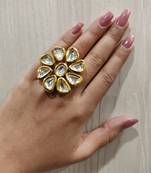 Gold Kundan Ring