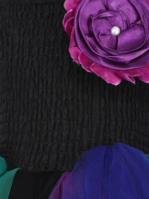 Multicolor Plain Cotton Kids Frock 4