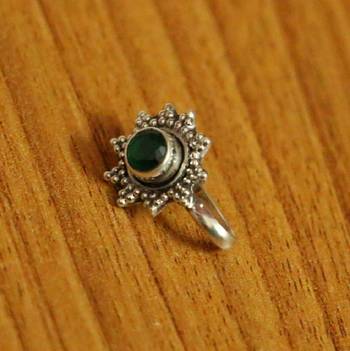Green Onyx Nose Ring 1
