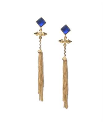Sapphire Tassel Earrings 1