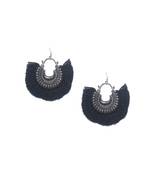 Mia Black Tassel Earrings