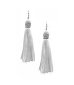 Mariachi White Tassel Earrings