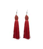 Mariachi Red Tassel Earrings