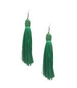 Mariachi Green Tassel Earrings