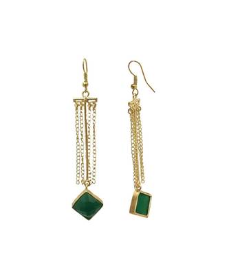 Esme Green Tassel Earrings 3