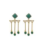 Shaze Green Dangler Earrings