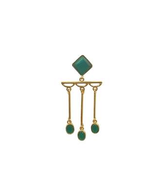 Shaze Green Dangler Earrings 2