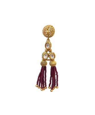 Granita Kundan Tassle Earrings 2
