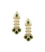 Antra Green Stone Earrings
