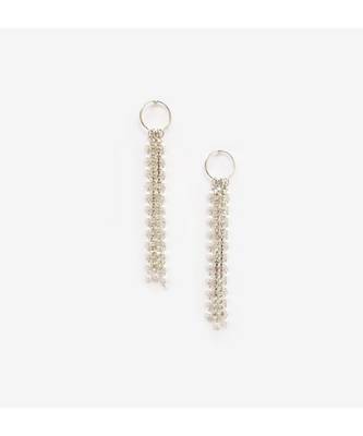 Hoop & Tassel Silver Earrings 1